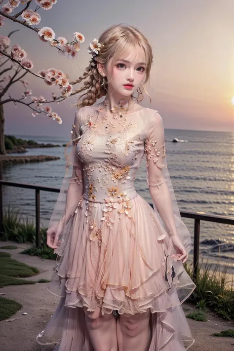 best quality,[masterpiece],((beautiful:0.75) cute girl:0.75),Professional,photo_(medium),ultra-fine painting,1girl,long hair,braid,black hair,outdoors,(front:1.3),(standing:1.3),seaside,cloudy sky,sailboat,cowboy_shot,
<lora:add_detail:1>,<lora:evening dress S9:0.75> evening dress S9,flower,