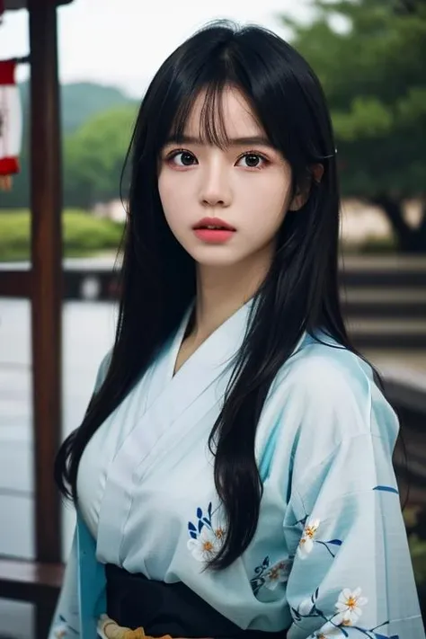 (best quality, masterpiece:1.2), (realistic:1.3), high resolution,(ultra-detailed background, detailed background), bokeh,(symmetrical clear eyes:1.3),an extremely cute and beautiful girl,highly detailed beautiful face and black eyes,beautiful hair,((colorful japanese yukata)),1girl, solo,dynamic angle,cowboy shot, <lora:tanya:0.6>
