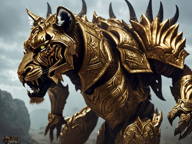 liger soldier, character concept design, dramatic lighting, cinematic lighting, realistic, ultra detailed, fantasy character portrait, ultra realistic, intricate details, highly detailed concept art, movie footage