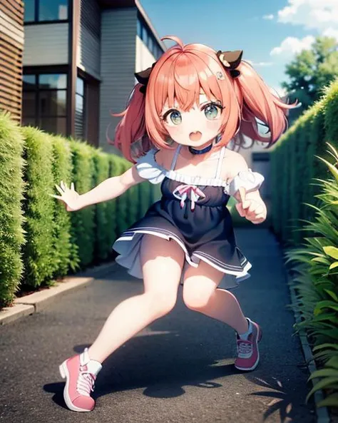 (1girl:0.993), (animal ears:0.824), (d::0.545), (open mouth:0.944), (panda ears:0.878), (parody:0.655), (pink hair:0.728), (short hair:0.733), (solo:0.972), (wide-eyed:0.563),full body,