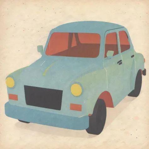 an illustration of a ugly car, empty background <lora:Imagier_xl:1>