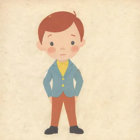 an illustration of a little man, empty background <lora:Imagier_xl:1>