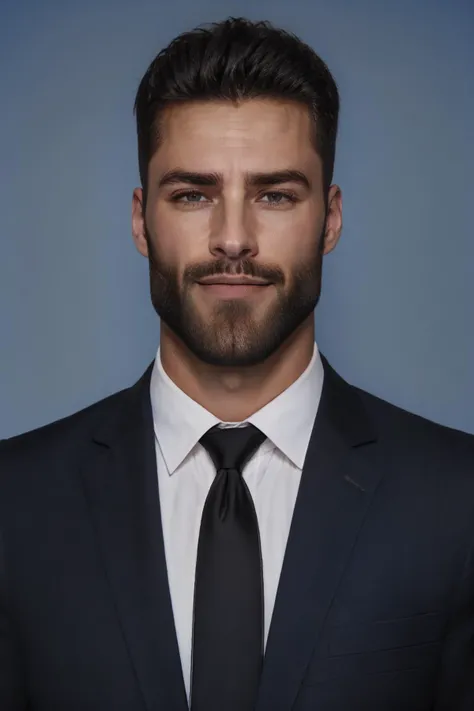 <lora:id photo:0.4>  blue id photo, <lora:gigachadDiffusionLora_v69:0.9> gigachad, wearing a suit, raw photo, perfect lighting,, <lora:epiCRealismHelper:1> <lora:epiNoiseoffset_v2Pynoise:1>