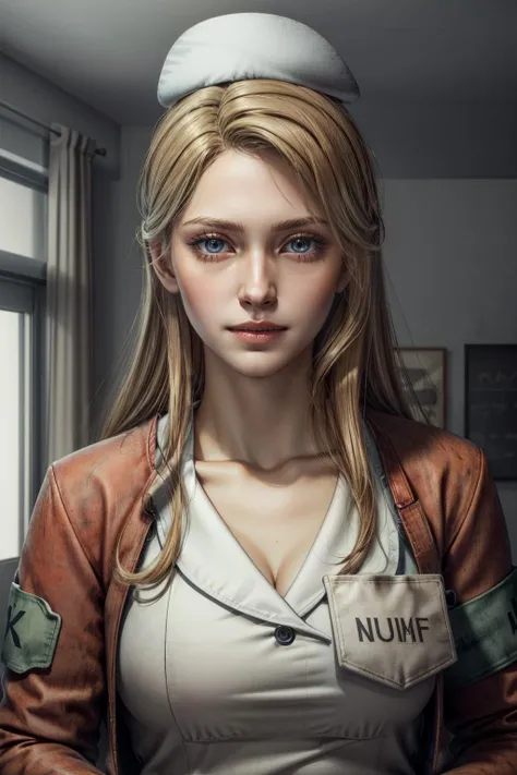 (masterpiece, best quality)
LisaGarlandSH, solo, long hair, looking at viewer, blue eyes, blonde hair, gloves, hat, closed mouth, jacket, upper body, indoors, armband, red jacket, realistic, nurse cap, nurse
<lora:epi_noiseoffset2:1> <lora:add_detail:0.7> <lora:LisaGarlandSH:0.9>