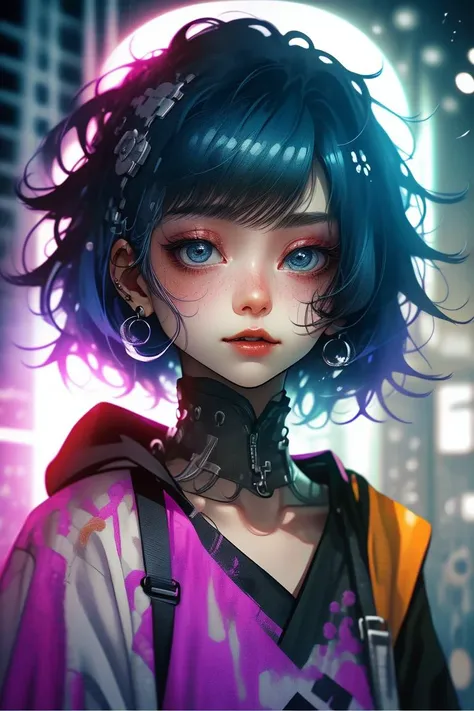 (Childish Painting:1.3) of (Illustration:1.3) a photo of a woman, <lora:Gothpunkgirl-000009:0.8> goth <lora:edgPastelHoodies:0.8> edgPastelGoth, hoodie, chain skirt, wearing edgPastelGoth,(Primary Colors:1.3),(close portrait:1.3),(Feminine:1.4),(beautiful:1.4),(attractive:1.3),handsome,calendar pose,perfectly detailed eyes,studio lighting,thematic background, <lora:LCM_LoRA_Weights_SD15:1>