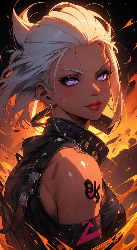 (((punk by quentin blake))), eclectic,julie mehretu, surrealistic background, master illustration, (artstation), portrait of Amazon's woman, white hair, model, full lips, eyebrows, eyelashes, natural breast, best nose, earrings, , big clear eyes, half smile, aroma of lust, extremely strong love ambient, messy surrealistic hair, liquid hair, wide hips, stunning, seductive, (intricate, highly detailed, 8K, masterpiece), cold tones, (oiled skin, shiny skin:1.3), unrealistic, surrealistic, <lora:r1ge - AnimeRage:0.6> r1ge <lora:Cyberpunk_Anime-10:0.6> Cyberpunk_Anime