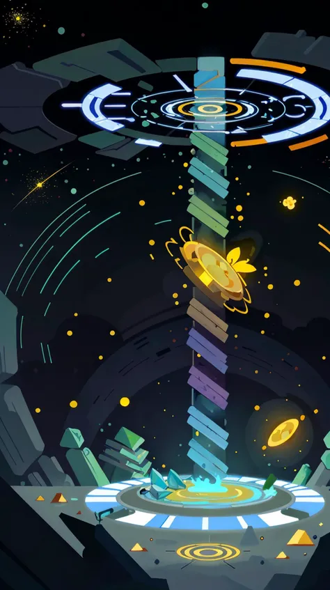 illustration,flat color,Flat style, Levitated Labyrinth, a maze of floating stone paths, under the gravity of a looming exomoon,promoting adaptable and intelligent forms,revealing a vibrant ecosystem within <lora:Landscape illustration:0.7>, Harmonic convergence,Synesthesia,Serene whispers, (Masterpiece:1.3) (best quality:1.2) (high quality:1.1)