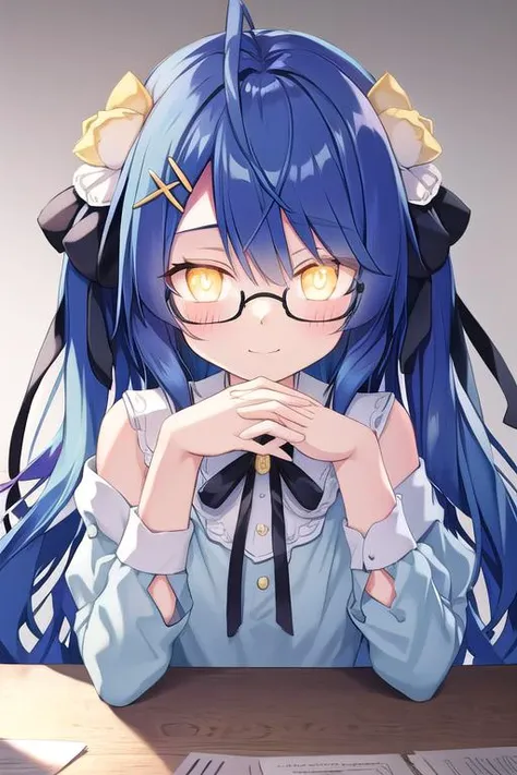masterpiece, 1girl,gendou pose,(glowing eyes:1.2),opaque glasses, black backgroung, backlighting
<lora:gendou pose:1.2>, (extremely detailed CG unity 8k wallpaper,masterpiece, best quality, ultra-detailed, beautiful detailed eyes),(best illumination, best shadow, an extremely delicate and beautiful, bloom), masterpiece, best quality, nsfw, sidelighting, upper body, amamya, <lora:amamiyaKokoro_v10:0.5>