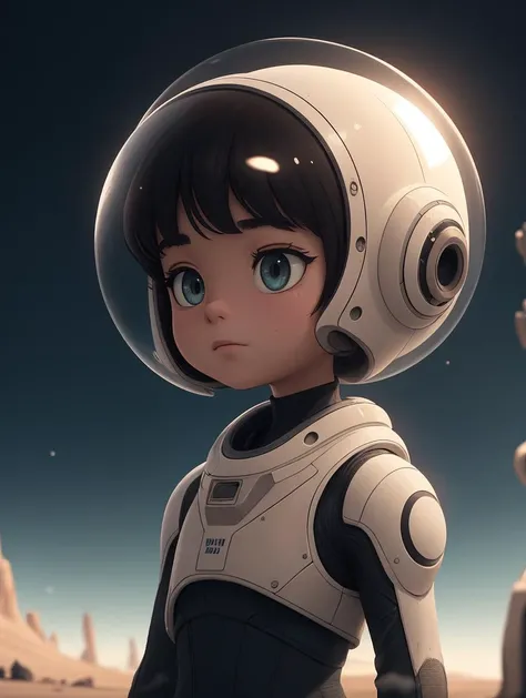 cinematic, aesthetic, (masterpiece:1), A Full Shot on an alien planet