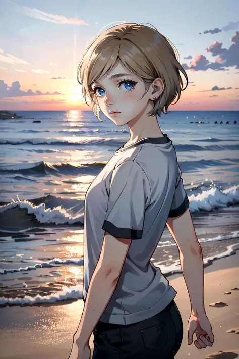 ((ultra detailed, masterpiece, absurdres))
<lora:TLOUSarah:0.9>
TLOUSarah, 1girl, blue eyes, blonde hair, short hair, Sunset on a Tranquil Beach with Pastel Hues