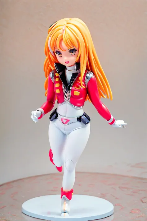 1girl, running, alfin  ((figure)) , (((chibi))), (( pvc)), best quality  , realistic, ((photo))  ,cute, simple background  <lora:alfinV1:1.2> white leggings