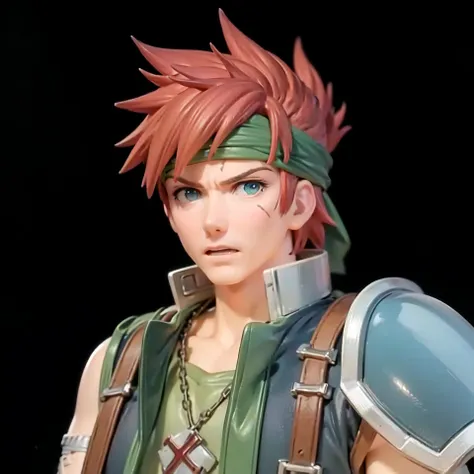 (mature),  (adult man:1.8), aqua eyes, (cross shaped scar on right cheek), red hair, green bandana, ((jawline)), chad, gigachad, warrior, ((angry)), (large jaw), open mouth, frowning, large eyebrows, evil, hurt,
4k, 8k, absurdres, highres, extremely delicate and beautiful, depth of field,amazing,masterpiece,growth,visual impact, ultra-detailed, highly, Amazing finely detail, gorgeous,fantasism,nature,refined rendering,original,contour deepening,high-key and low-variance brightness scale,soft light, light and dark interlaced, raytracing, anime, photorealistic, realistic