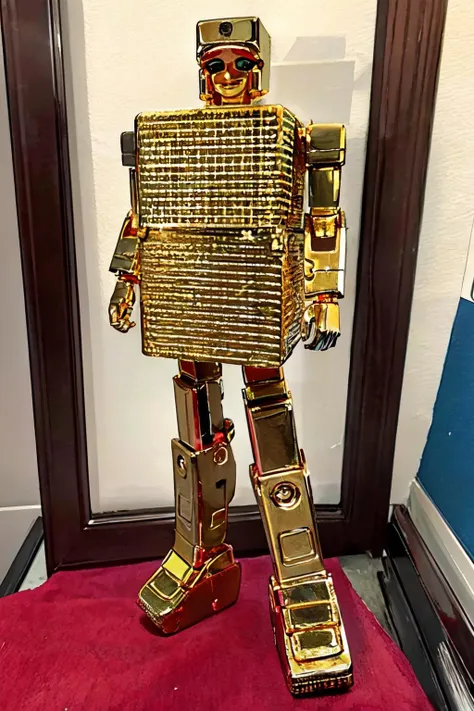 <lora:GOLD LIGHTAN:0.9>gold lightan, robot,
(best quality, masterpiece, RAW photo,ultra-detailed:1.2), <lyco:GoodHands-beta2:1.0>,1girl,solo,looking at viewer,smile