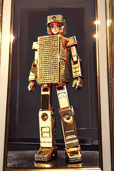 <lora:GOLD LIGHTAN:0.7>gold lightan, robot,
(best quality, masterpiece, RAW photo,ultra-detailed:1.2), <lyco:GoodHands-beta2:1.0>,1girl,solo,looking at viewer,smile