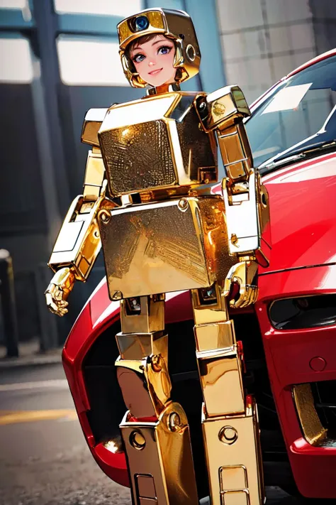 <lora:GOLD LIGHTAN:0.6>gold lightan, robot,
(best quality, masterpiece, RAW photo,ultra-detailed:1.2), <lyco:GoodHands-beta2:1.0>,1girl,solo,looking at viewer,smile