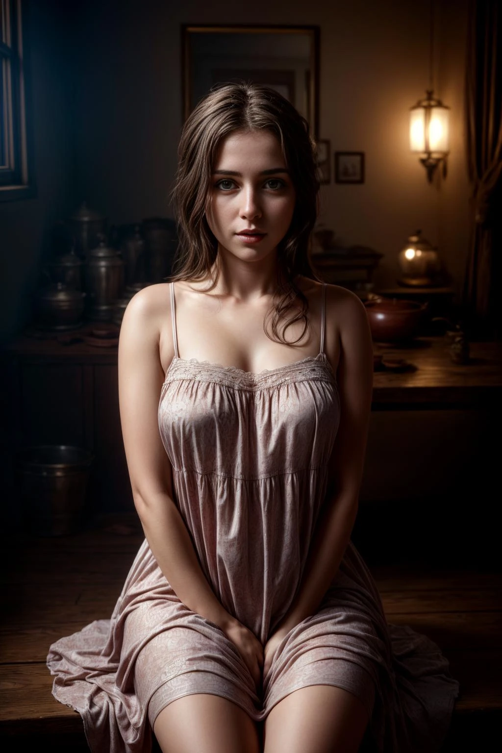 <lora:alethea_v1:0.7>
Masterpiece, best quality, (highly detailed raw photo:1. 2), 8k arnold, volumetric lighting, volumetric shadows, phil haley style <lora:more_details:0.6> <lora:epi_noiseoffset2:0.7>
a girl, nightgown, stupid, sitting on lap <lora:more_details:0.6>
A place full of my ancestral past and several vessels with trapped souls