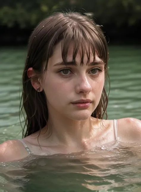 haesicks <lora:haesicks-v15-byShurik:1>clean skin
(closeup)
LikenessHelpbyShurik3 In this hauntingly intimate close-up, the Southern gal is shown with only her shoulders and head above the water's surface. The dim, moody lighting casts shadows across her face, creating a sense of mystery and intrigue. (Best quality: 1.3) Water droplets glisten on her skin, emphasizing the wetness and adding a touch of ethereal beauty. (Detailed: 1.2) Her eyes, filled with a mix of determination and trepidation, reflect the uncertain depths below. The water surrounding her face distorts her features, evoking a sense of otherworldliness and submerged vulnerability. (Moody dramatic light: 1.4) The stillness of the barn and the distant sounds of dripping water heighten the eerie atmosphere, as if something mysterious lurks beneath the surface. (Close-up expression: 1.3) The viewer is left captivated by the enigmatic scene, drawn into the tension and anticipation of what lies beneath the water.