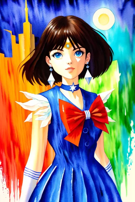(Girlish Painting:1.3) of (Ultra detailed:1.3),(Cosy:1.3), sailor saturn, 1girls, (gold tiara on her forehead), (tiara), black hair, bow, brooch, brown bow, choker, circlet, cowboy shot, earrings, elbow gloves, gloves, jewelry, pleated skirt, purple eyes, purple sailor collar, purple skirt, sailor collar, sailor saturn, sailor senshi uniform, short hair, skirt, solo, star brooch, star choker, white gloves, look at the left side, arms up, hands behind head, (look at viewer:1.331),
BREAK
best quality,highly detailed,ultra-detailed,unreal engin 5,octane render,(2D:1.2), limited palette flat color, digital painting, artstation, concept art, smooth, sharp focus,art by ross tran and greg rutkowski and alphonse Mucha and Bak Karol, (oil painting:1.16),(acrylic paint:1.16),(colorful:1.16), (watercolor:1.4), by (nvinkpunk:1.0),(kuvshinov:1.0),(dreamlikeart:1.0),(samdoesart:1.0),(modelshoot style:1.0),(by Artist Koho Shoda:1.3),(by Artist Mike Mignola:1.3),(by Artist Joop Polder:1.3),(Classicism Art:1.3),(Industrial Art:1.3),(Solarpunk Art:1.3) , (blurry background:1.3), (cyberpunk city), new york street background <lora:SailorSaturnV1:1>