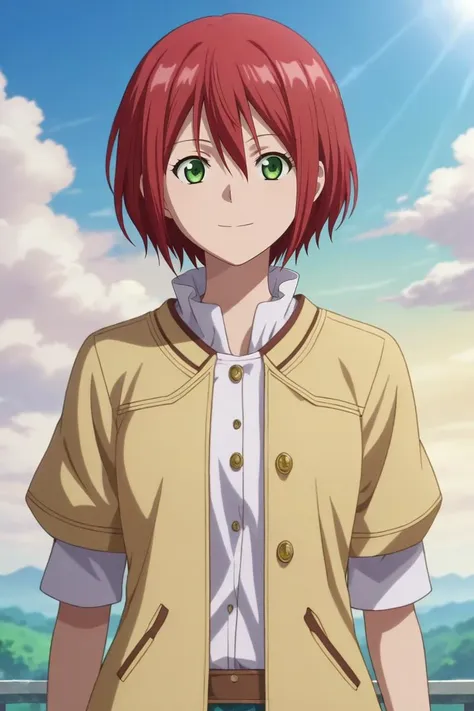 score_9, score_8_up, score_7_up, source_anime, rating_safe, , anime screencap, anime coloring, , , , 1girl, solo, <lora:shirayuki-hime_pony:0.82>, shirayuki-hime, red hair, green eyes, hair between eyes, , symmetry, mont saint michel, day, clouds, singing, light smile, , <lora:sdxl_lightning_8step_lora:1>