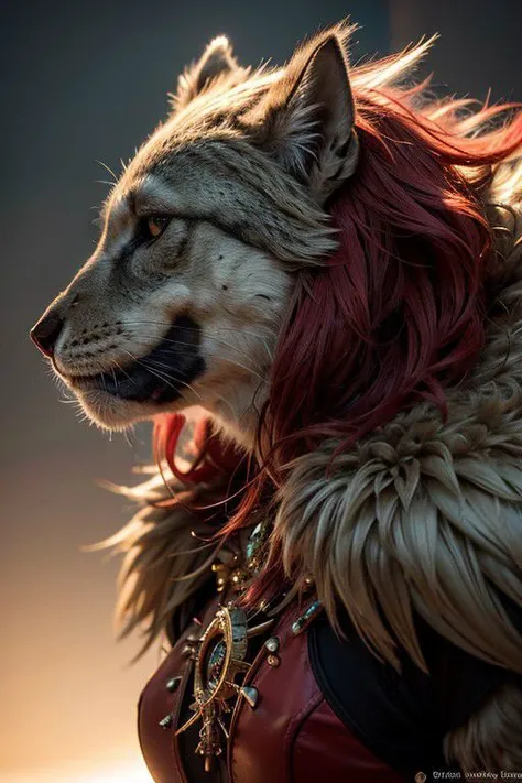 ull body, highly detailed, 8k, photorealistic, bedazzling cute fluffy wild majestic adult creature, rule of thirds depth of field intricate details, (concept art), vivid colors, futuristic design, attention to detail, grandeur and awe, stunning visual masterpiece, fantastical realm, hard light,Aztecta warrior skull seen from the right profile, with a plume in metallic colors (red, white, green, gold), with a fantastic background ,