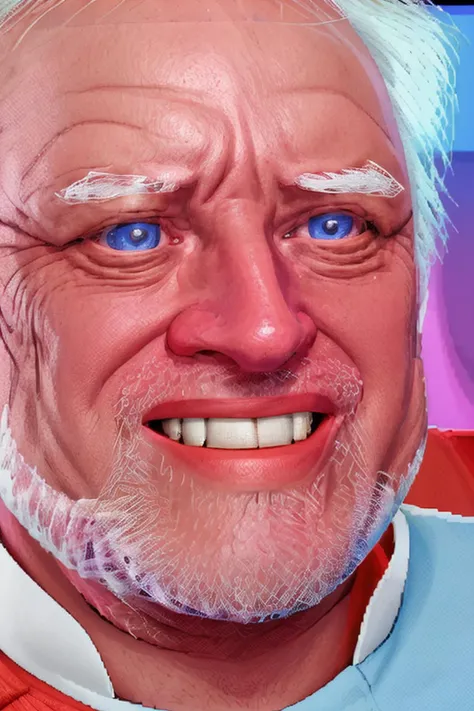 sq3egastyle , a smiling man harold looking at viewer <lora:sq3egastyle:1.8> <lora:Hide_da_painV2:1.2>