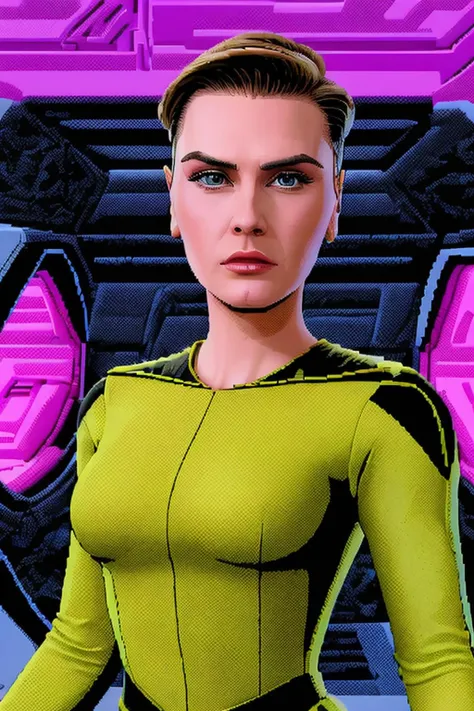 sq3egastyle , ta3h1y, closeup of a woman in yellow uniform, hair slicked back <lora:sq3egastyle:1.7> <lora:Tasha Yar:1.1>