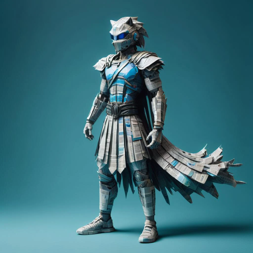 hyper detailed masterpiece, dynamic, awesome quality,newsp4per, tight full body clothing, v-neck, sonic soundwave titanium mesh, electromagnetic reinforced plastics, dolman sleeves, floor-length, empire waist, pleated skirt, open back,,reinforced knees,,patch,,slit details, <lora:newsp4per:1>