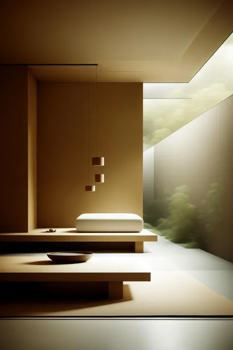 award winning interior design , organic_minimalism , magazine photography