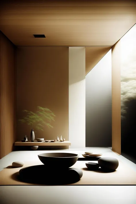 award winning interior design , organic_minimalism , magazine photography