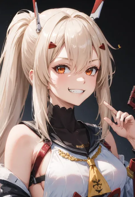 best quality, masterpiece, highres, solo, {ayanami_azurlane:0.90}, evil_grin, evil_smile, grin, portrait, looking at viewer