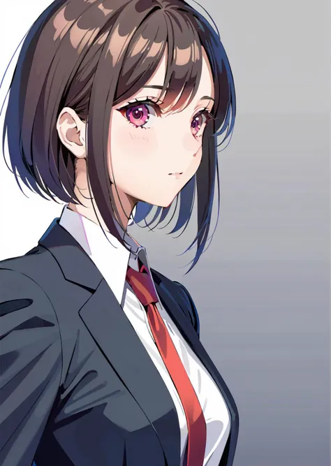 1girl,    , office suit closeup, office  
 gradient  anime