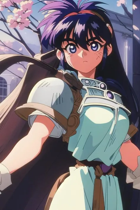 ihrie, <lora:ihrie-lora-nochekaiser:1>,
ihrie, long hair, blue eyes, black hair, (retro artstyle:1.5), (1990s \(style\):1.5),
BREAK gloves, short sleeves, fingerless gloves, armor, shoulder armor, brown gloves, pauldrons, breastplate,
BREAK looking at viewer,
BREAK outdoors,
BREAK <lyco:GoodHands-beta2:1>, (masterpiece:1.2), best quality, high resolution, unity 8k wallpaper, (illustration:0.8), (beautiful detailed eyes:1.6), extremely detailed face, perfect lighting, extremely detailed CG, (perfect hands, perfect anatomy),
