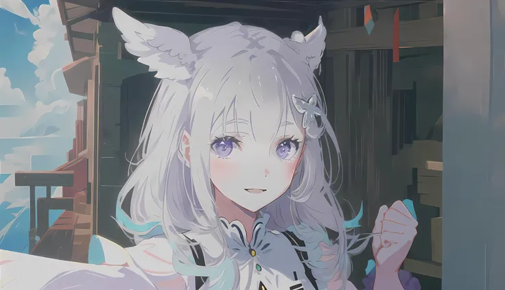 emilia \(re:zero\), purple eyes, looking at viewer,