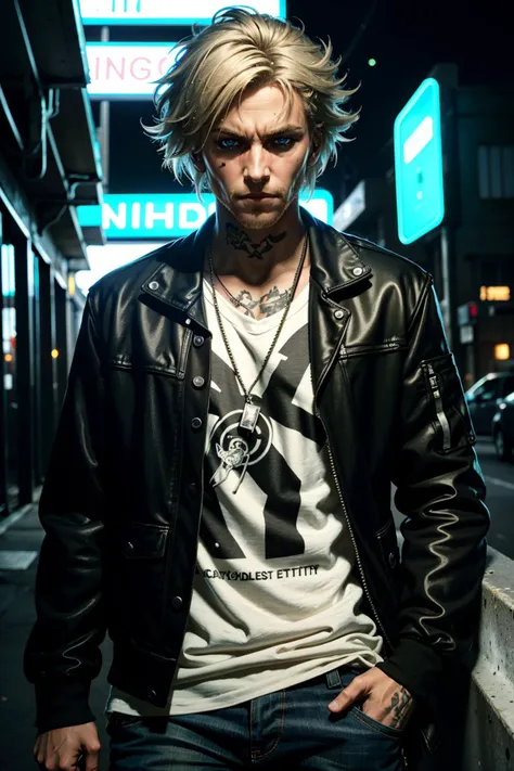 ((masterpiece, best quality))
<lora:AssaEdward:0.8>
AssaEdward, 1boy, solo, blonde hair, Under a neon-lit city sign, edgy streetwear ensemble, nighttime ambiance, leaning against a graffiti-covered wall with a cool and collected attitude