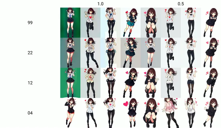 hhips, <lora:handles3-000099:1.0>,<lora:menhera03-000012:0.7>1girl, full body,blush, looking at viewer, brown eyes, simple background, smile, solo, heart sign, heart of hands, (intricate details:0.1)