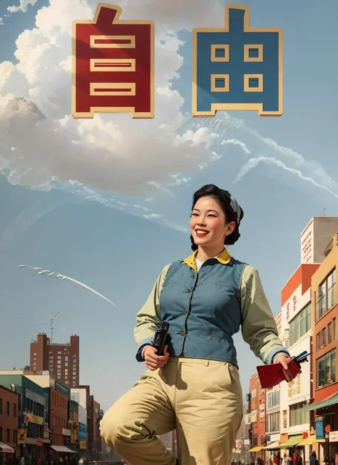 best quality, masterpiece, painting,street,smile,blue and yellow style
<lora:CN60s:1>