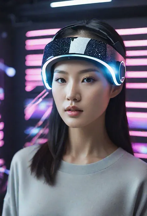 high quality, realistic, extradetalised, detailed face, japanese girl, in her modern studio space with futuristic accents, she creates digital illustrations in virtual reality, surrounded by sparkling screens and effects. To the rhythm of modern electronic music, she masterfully controls the tablet, bringing her creative ideas to life, and invites you to the world of contemporary art, where the harmony of tradition and innovation creates a breathtaking aesthetic.
((modern room))
