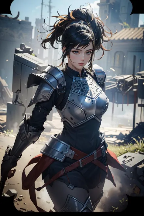 (masterpiece, best quality), intricate details, 8k, artstation, wallpaper, official art, splash art, sharp focus,
1girl, <lora:Ha_Yuri_Zahard:0.8> ha yuri zahard
<lora:ParrleyFLEX:0.8> Parrley_armor, wearing Parrley_armor, big bulky futuristic armor, black armor, armored, pauldrons, gauntlets,
