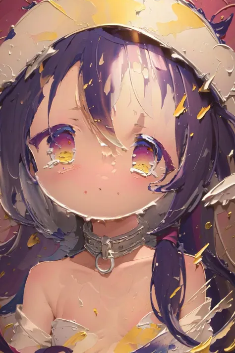 (masterpiece, best quality), intricate details, 8k, artstation, wallpaper, official art, splash art, sharp focus,
1girl, solo, <lora:remV2:0.8> rem,
<lora:cute_oil:1.1> chibi, cute oil, oil painting \(medium\), brush stroke,