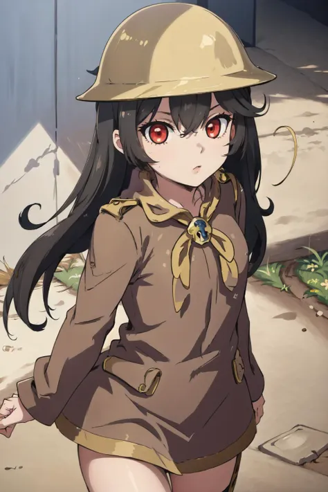 (masterpiece, best quality), intricate details, 8k,sharp focus,
1girl, <lora:AshleyWarioware:0.8> ashley_warioware, red eyes, helmet,
uniform, <lora:ww1brit_v0.1:0.8> ww1brit,