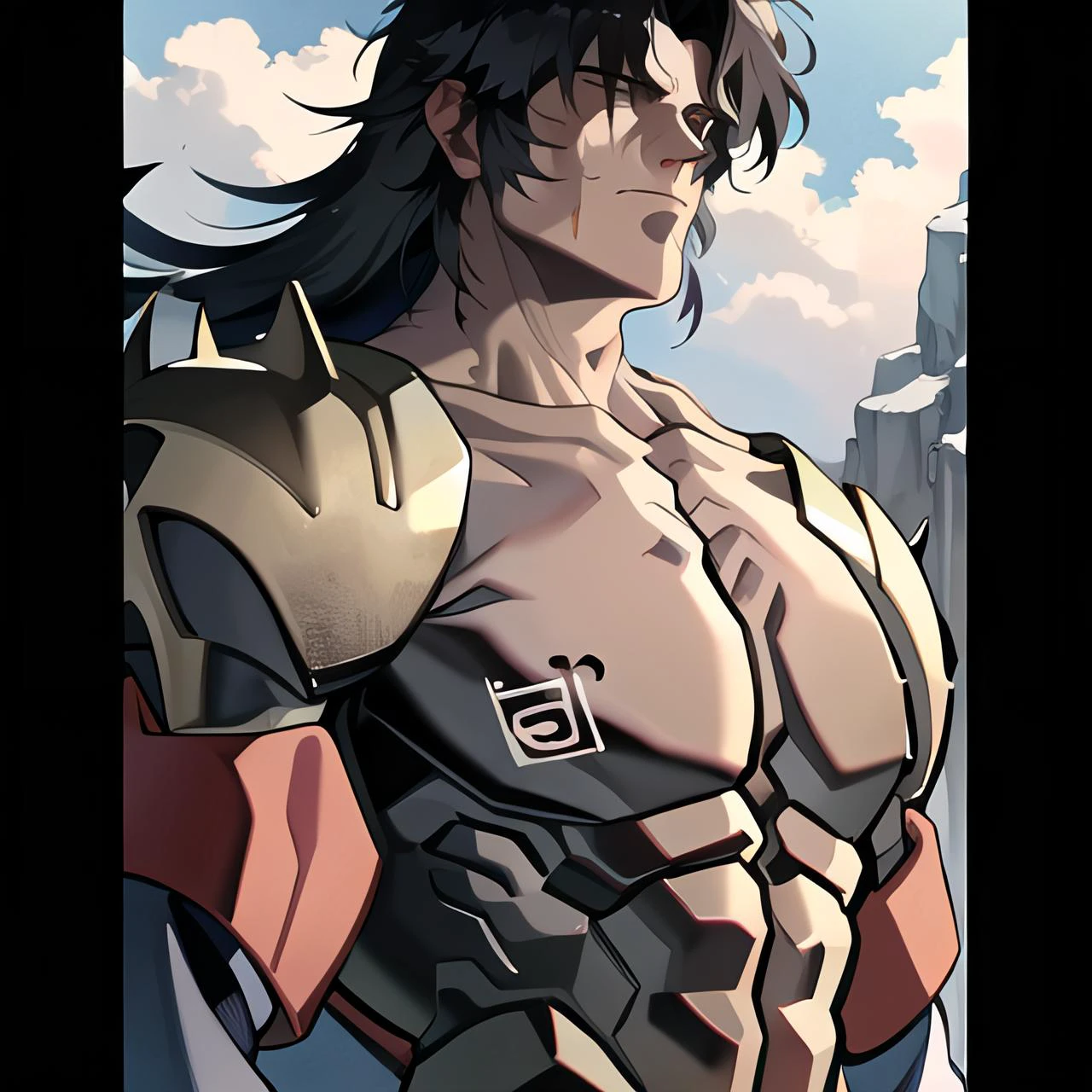 (Masterpiece:1.4), best quality, detailed face, absurdres, ninjascroll, traditional media, ((rock skin, stone skin, grey skin)), rock, (manly, muscles) <lora:NinjaScroll-10:0.9> <lora:Crazy_ExpressionsV2:1>