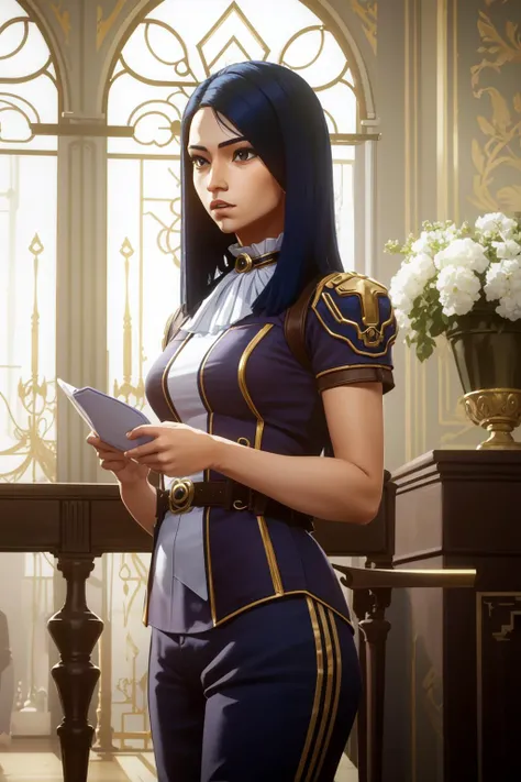 (masterpiece, best quality), intricate details,
1girl, <lora:Arcane-Caitlyn-v1.0:0.8> c41t, uniform, 1girl, casual clothing,
