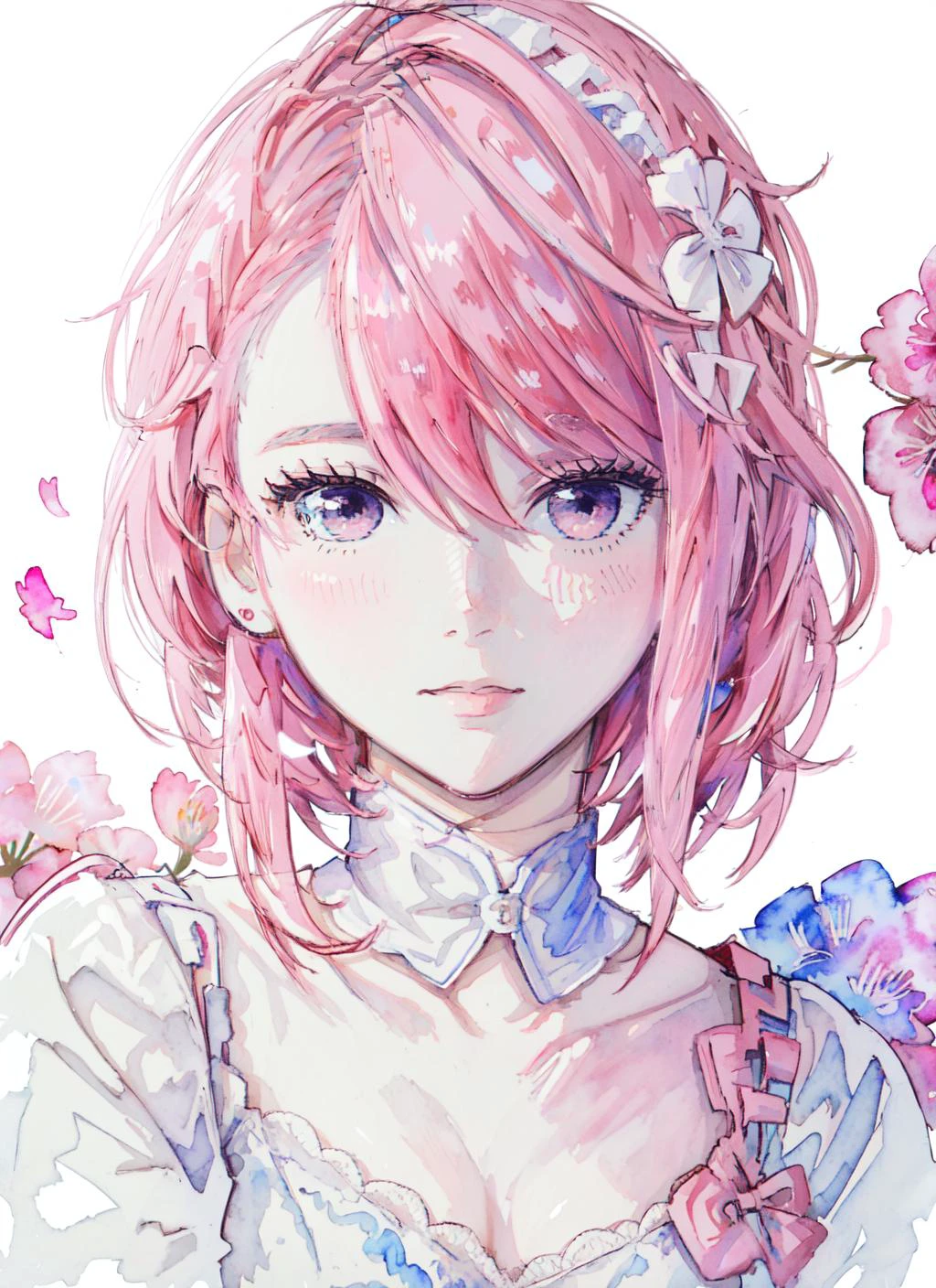 (masterpiece, best quality), intricate details,
1girl, <lora:airashiratori:0.8> aira_shiratori_(dandadan), pink hair,
<lora:Watercolor:0.8> watercolor,