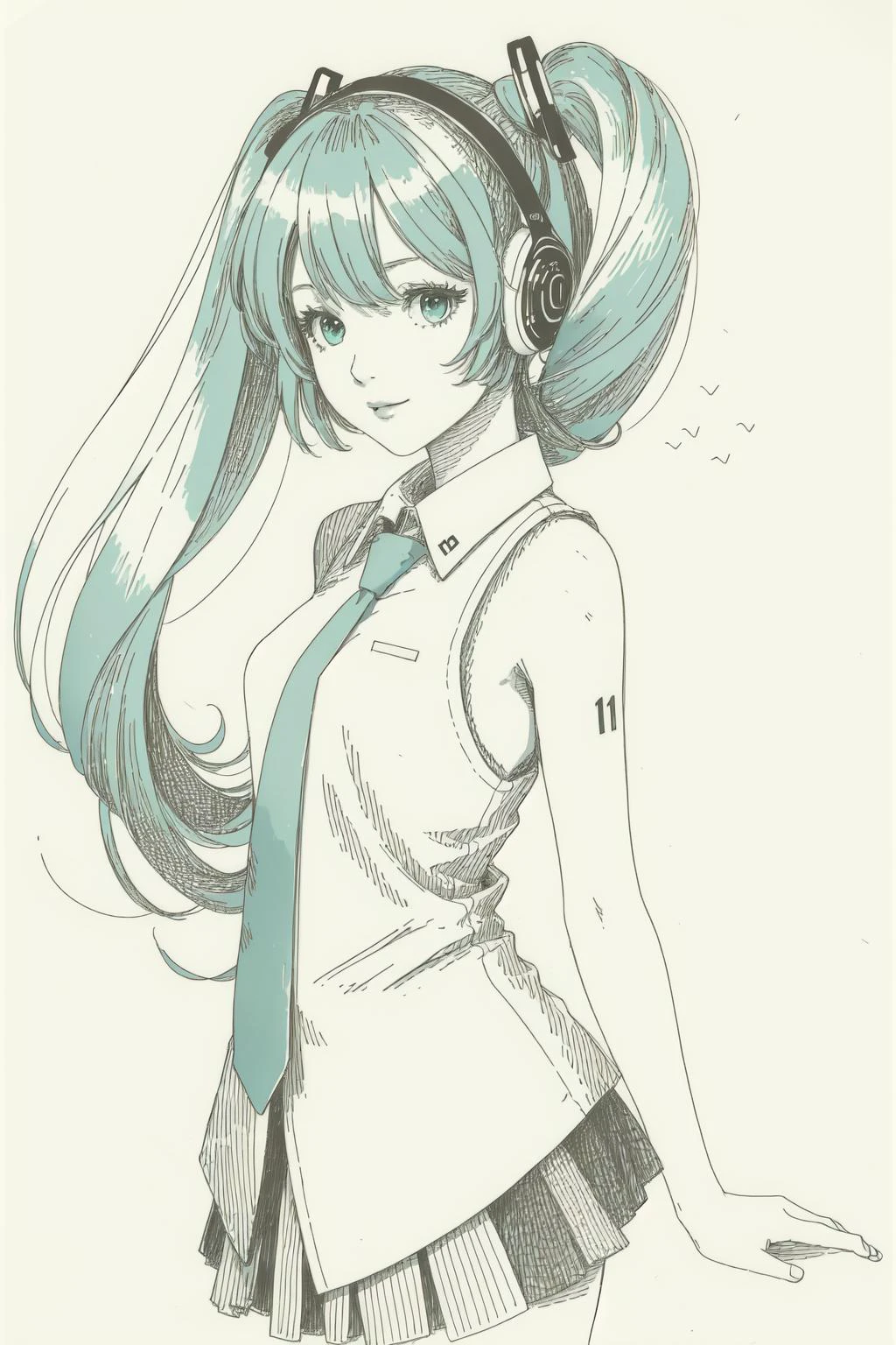 (masterpiece, best quality), intricate details,
1girl, <lora:hatsunemiku1:0.8> mikurnd, mikudef,
<lora:Minute_Sketch_v2:0.8> sketch, pencil drawing,