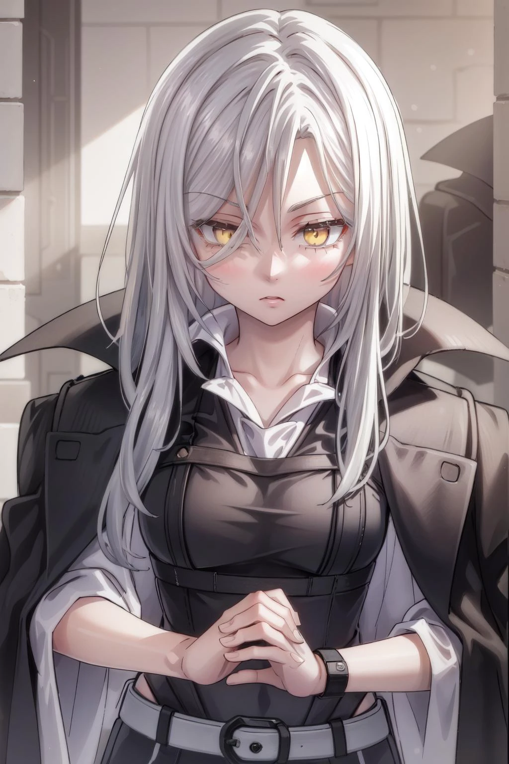 (masterpiece, best quality), intricate details,
1girl. <lora:carmane:0.8> long hair, solo 1girl , white hair, yellow eyes,,