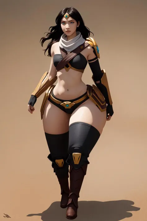 (masterpiece, best quality), intricate details
1girl,   <lora:sivir-nvwls-v2:0.8> sivir, circlet, white scarf, bandeau, gauntlets, pelvic curtain, thighhighs, boots, 
 <lora:hyperbottomheavy_LoRA_v2:1.4>  bottomheavy,  gigantic ass, hyper thighs,