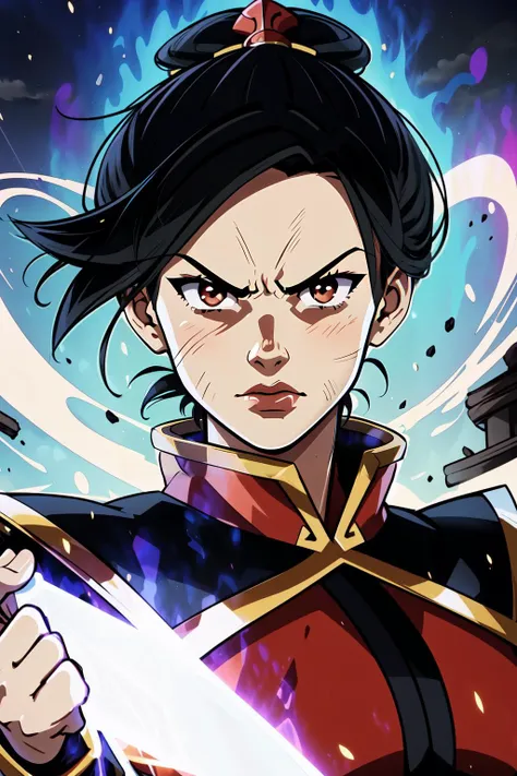 (masterpiece, best quality), intricate details,
<lora:Azula:0.8> Azula, 1girl, solo,
angry, glaring at viewer, red eyes,
<lora:ultrainstinct_v3_offset:0.7> ultrainstinct, aura,