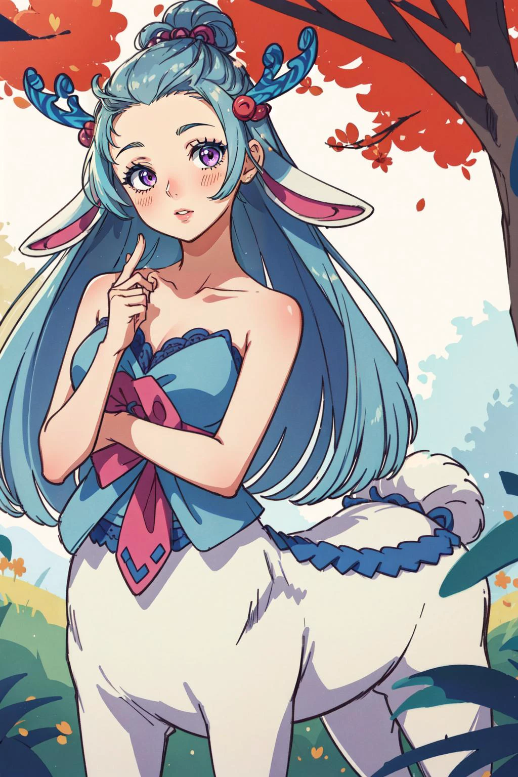(masterpiece, best quality), intricate details,
(1girl), <lora:SBLilliav0.1CROP50B:0.8> lillia, deer centaur,