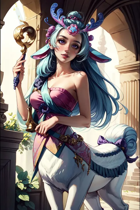 (masterpiece, best quality), intricate details,
(1girl),   <lora:SBLilliav0.1CROP50B:0.8> lillia, deer centaur,