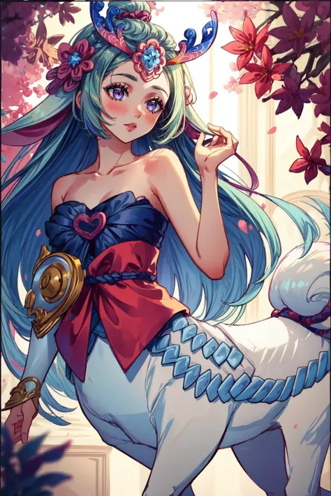 (masterpiece, best quality), intricate details,
(1girl), <lora:SBLilliav0.1CROP50B:0.8> lillia, deer centaur,